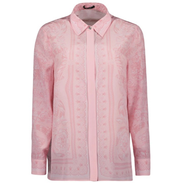 Versace Lichtroze Formeel Overhemd Versace , Pink , Dames - M,S,Xs