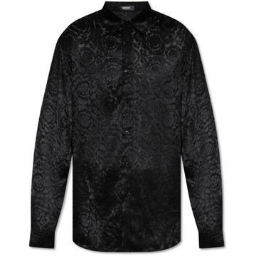 Versace Shirt met transparant patroon Versace , Black , Heren - L,M