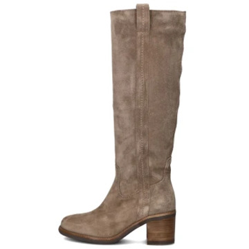 Via Vai Beige Suède Kniehoge Laarzen Flo Helen Via Vai , Beige , Dames - 38 Eu,39 EU