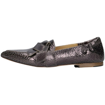 Via Vai Gescheurde leren loafers met strik Via Vai , Black , Dames - 39 EU