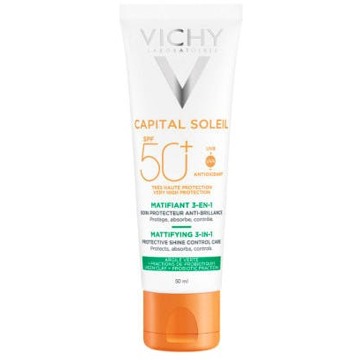 VICHY Capital Soleil Anti-Glimmen Zonnebrand SPF50 - 50ml - tegen onzuiverheden