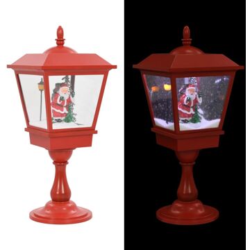 vidaXL Sokkellamp met kerstman LED 64 cm Rood