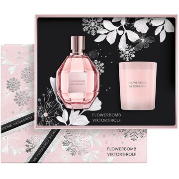 Viktor & Rolf Flowerbomb Eau De Parfum 100ml Candle Gift Set