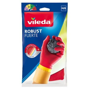 Vileda Handschoenen Robust Medium 1 paar Rood