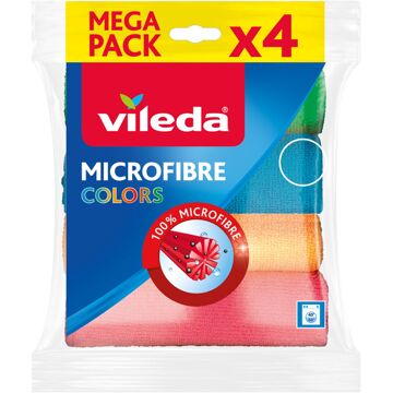 Vileda Microvezeldoeken Vileda Colors 4 Microactive Multipack VILEDA