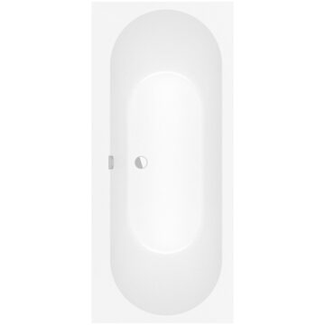 Villeroy & Boch Ligbad Villeroy & Boch Oberon Duobad Quaryl 170 x 75 cm Met Poten Inclusief Overloopcombinatie Stone White Villeroy en Boch