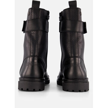 Vingino Evi Xhi Veterboots zwart Leer - 35,36,37,38,39