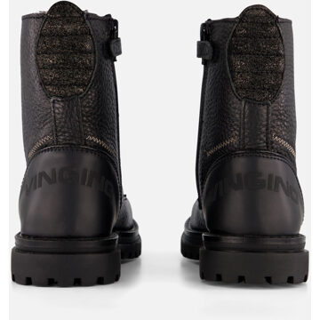 Vingino Shirley Veterboots zwart Leer - 28,29,30,32