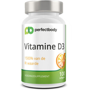 Vitamine D3 - 75mcg - 100 Softgels - PerfectBody.nl