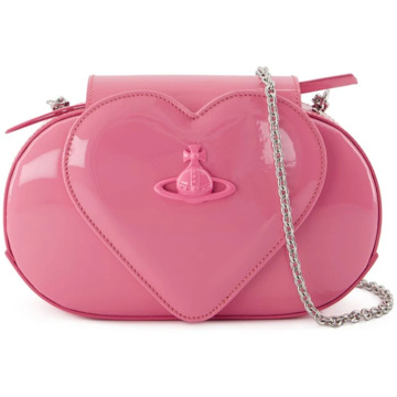 Vivienne Westwood Roze Patentleren Schoudertas met Overslag Vivienne Westwood , Pink , Dames - ONE Size