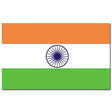 Vlag van India - 90 x 150 cm - India landen thema supporter/fan versiering