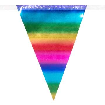 Vlaggenlijn Mini Metallic Regenboog 3 Meter Multikleur
