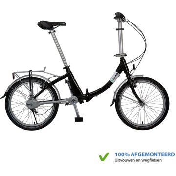 Vouwfiets Compact Lage Instap met cardanas Zwart