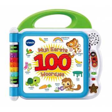 VTech kinderboek Mijn Eerste 100 Woordjes blauw Multikleur