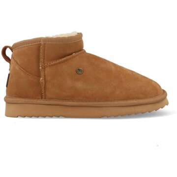 Warmbat Enkellaarsjes cognac Suede - 40,39,38,37