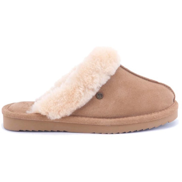 Warmbat Lismore Suede Dames Pantoffels - Camel - Maat 39