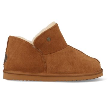 Warmbat Willow Suede Dames Pantoffels - Cognac - Maat 38