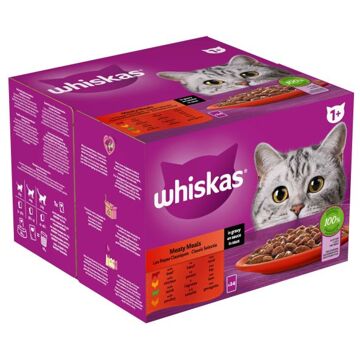 Whiskas Vis Selectie 7+ - Kattenvoer - Rund - Kip - 24x85 gram