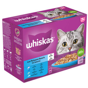 Whiskas Vis Selectie in gelei maaltijdzakjes multipack 12x85g dierensnack