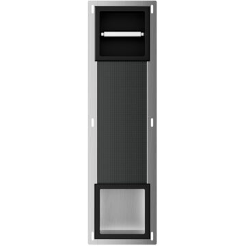 Wiesbaden Toiletrolhouder Zonder Klep en Reserverolhouder Inbouw Wiesbaden Rocko Mat Zwart