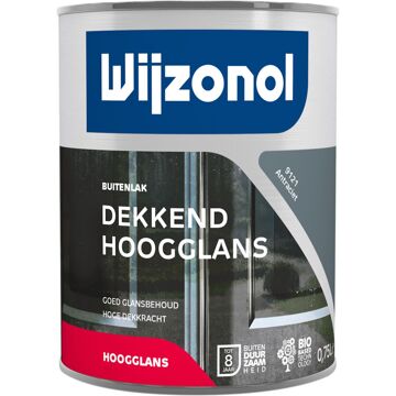 Wijzonol Dekkend Hoogglanslak - 0,75l - 9121 - Antraciet