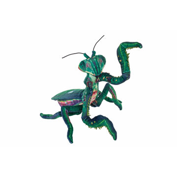 Wild Republic Bidsprinkhaan knuffel - groen - 50 cm - pluche - sprinkhaan - insecten