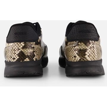 Woden Nora Natural Soft Snake Sneakers zwart - 36,37,38,39,40,41,42