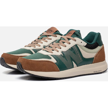 Woden Rigmor Sneakers cognac Suede Groen - 36,37,38,39,40,41,42