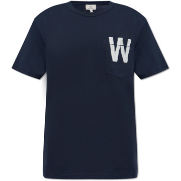Woolrich Bedrukt T-shirt Woolrich , Blue , Heren - Xl,L,M,S