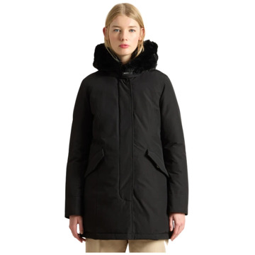 Woolrich Zwarte Arctic Parka Jas Woolrich , Black , Dames - L,S,Xs