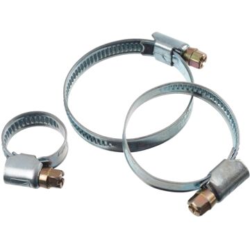 Wormslangklem 13mm set a 2 stuks Grijs