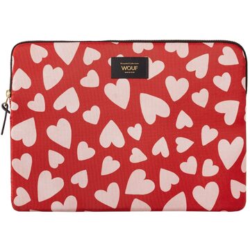 Wouf Laptop hoes 15-16 inch - Laptopsleeve - Daily Amore Rood - 16.2