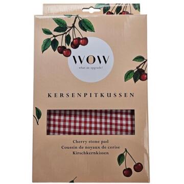 Wow Kersenpitkussen 20x30cm rood-wit