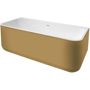XENZ Half Vrijstaand Bad Xenz Guido 160x71x62 cm Solid Surface Goud
