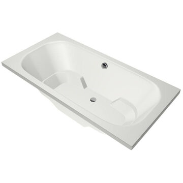 XENZ Tanga ligbad - 180x90cm - met overloop - zonder afvoer - Acryl Edelweiss mat 6920-03 Wit mat