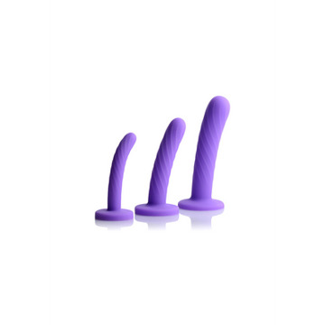 XR Brands Tri-Play - 3-delige Siliconen Dildo Set