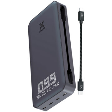 Xtorm Titan Ultra 200W Powerbank 27.000 mAh - Laptop Powerbank - 4 x USB-C PD - LED scherm