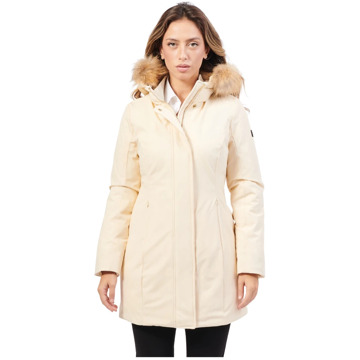 Yes Zee Parka jas met capuchon en bont YES ZEE , Beige , Dames - 2Xl,Xl,L,M,S,Xs