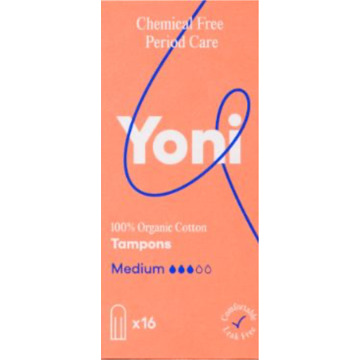 Yoni Medium Tampons - 16 stuks - Biologische Tampons