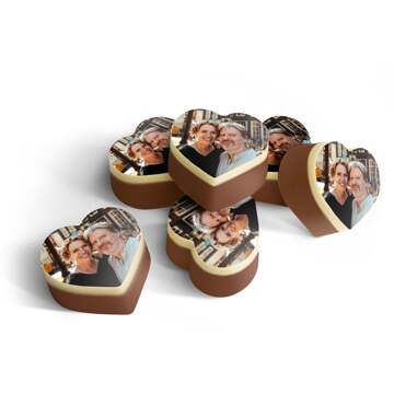 YourSurprise Chocolade bonbons hart met foto - 48 stuks