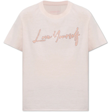 Zadig & Voltaire Bedrukt T-shirt Zadig & Voltaire , Pink , Dames - L,S