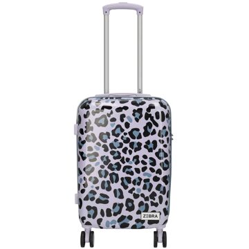 Zebra trends Animal Travel Cabin Trolley panther lila Harde Koffer Paars - H 55 x B 33 x D 22