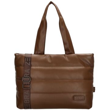 Zebra trends Evie Shopper 23043 brown damestas Bruin - H 30 x B 48 x D 13 cm