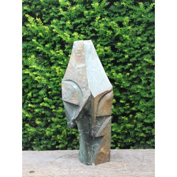 Zimbabwaans beeld Lovers, opaalsteen 71 cm