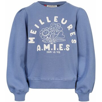 Zomer sweater meisjes - blauw - Maat 104