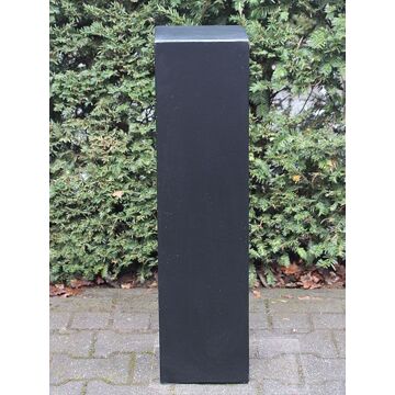 Zuil light cement zwart 100x32x32 cm, zwarte sokkel
